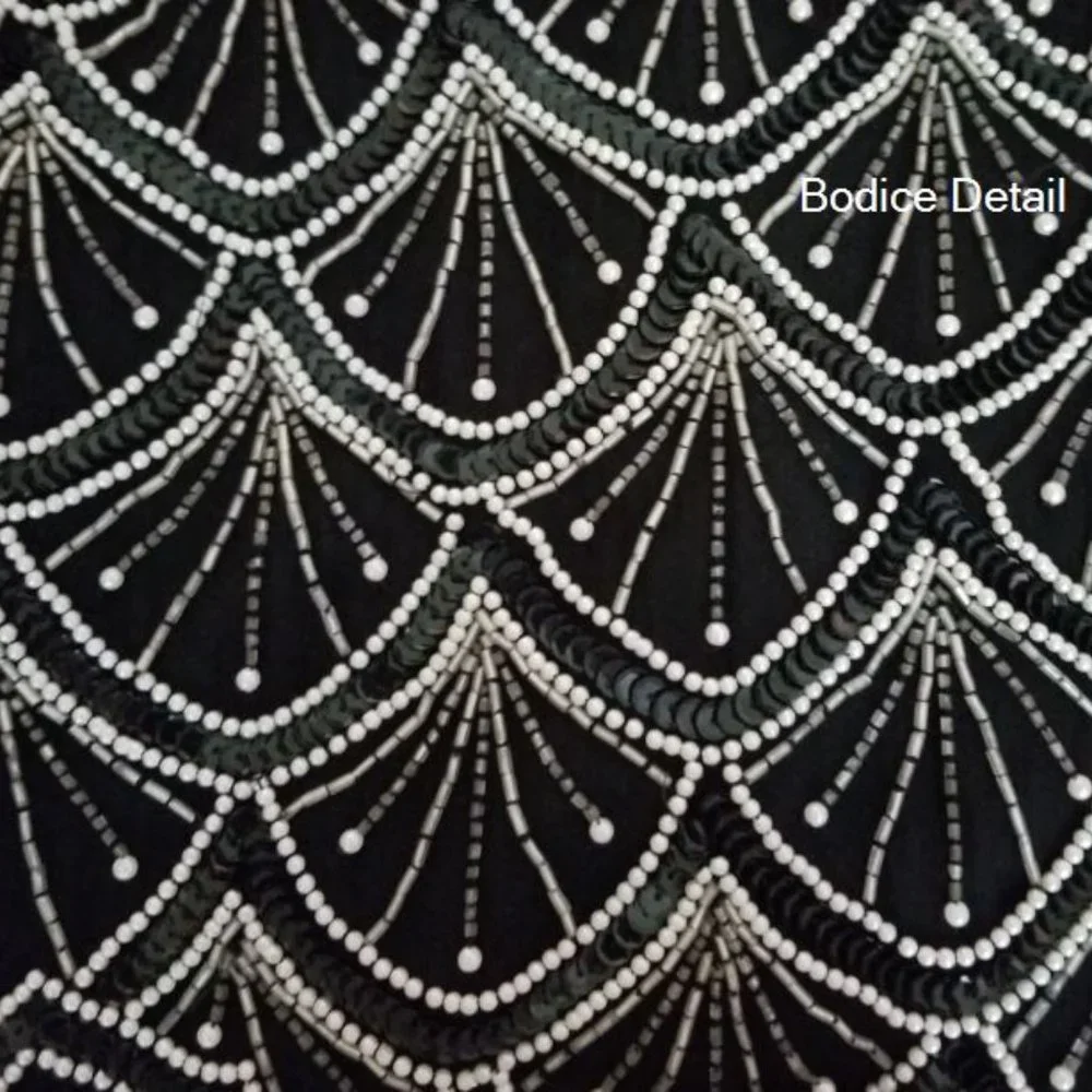 NWT Vintage Silk Beaded Gown - Small - Picture 4 of 8